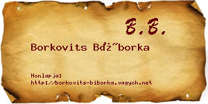 Borkovits Bíborka névjegykártya